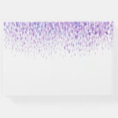 Dot Art Kaskade lila Hochzeit Gästebuch (Rückseite)