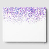 Dot Art Kaskade lila Hochzeit Gästebuch (Rückseite)