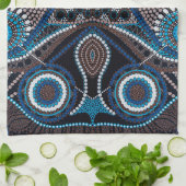 Dot Art Muster auf Küchentücher (Gefaltet)