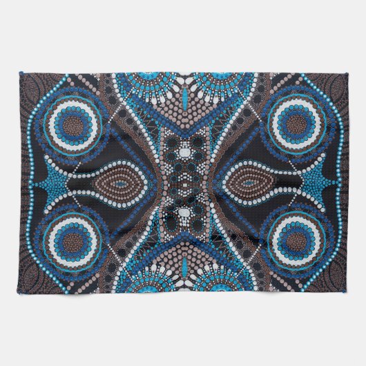 Dot Art Muster auf Küchentücher (Horizontal)