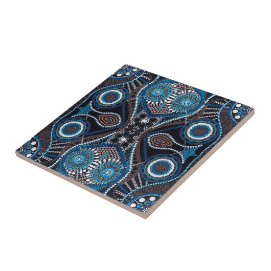 Dot Art Pattern auf Keramik Tile Fliese (Seite)