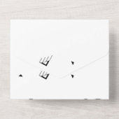 Dot, blassgrau all in one einladung (Rückseite)