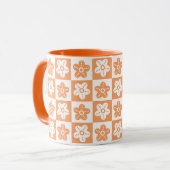 Dot Blume Orange White Tasse (Vorderseite Links)