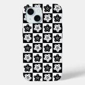 Dot Blume Schwarz-weiß Case-Mate iPhone Hülle (Rückseite)