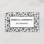 Dot Business Card für Hunde schwarz und weiß Polka Visitenkarte (Vorderseite)