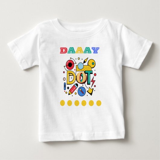 Dot Day, ein Spaß Design für Ihren kleinen Künstle Baby T-shirt (Vorderseite)