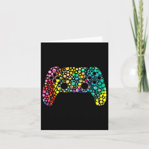Dot Day Gamers Boy Game Controller Colorful Polka Karte