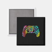 Dot Day Gamers Boy Game Controller Colorful Polka Magnet (Vorderseite/Rückseite)