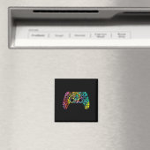 Dot Day Gamers Boy Game Controller Colorful Polka Magnet (In Situ (Geschirrspüler))