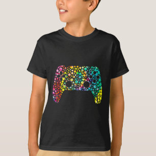 Dot Day Gamers Boy Game Controller Colorful Polka T-Shirt