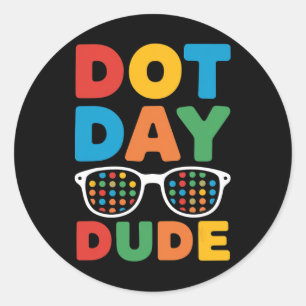 Dot Day Shirt für Kinder Jungen Mädchen Runder Aufkleber