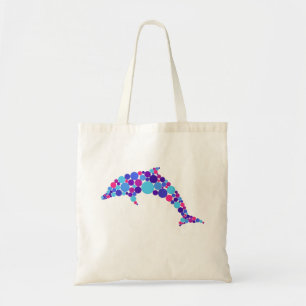 Dot Dolphin Colorfull Abstrakt Sea Animal Tragetasche