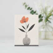 Dot Dot Blume #001 Postkarte (Stehend Vorderseite)