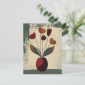 Dot Dot Blume #002 Postkarte (Stehend Vorderseite)