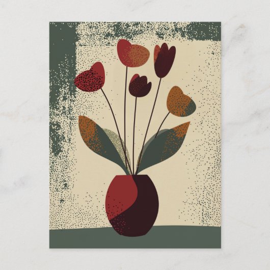 Dot Dot Blume #002 Postkarte (Vorderseite)