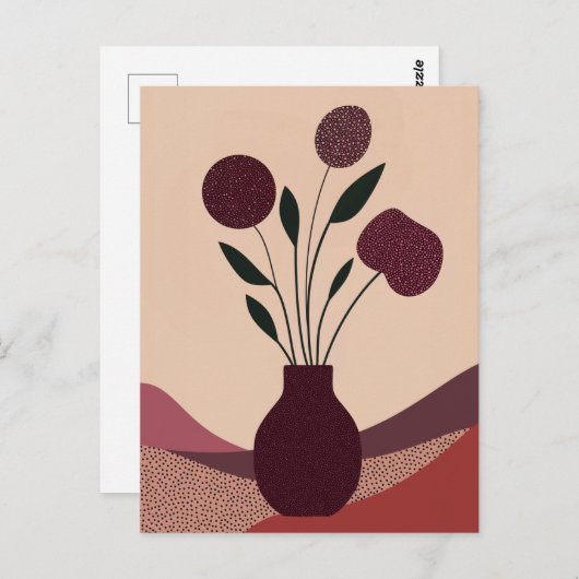 Dot Dot Blume #006 Postkarte (Vorne/Hinten)