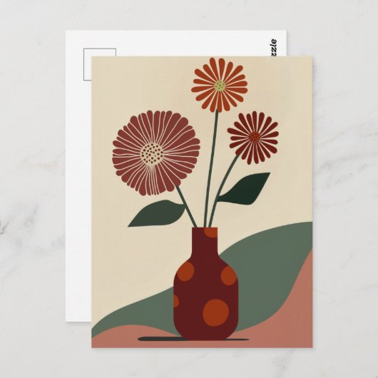 Dot Dot Blume #010 Postkarte (Vorne/Hinten)