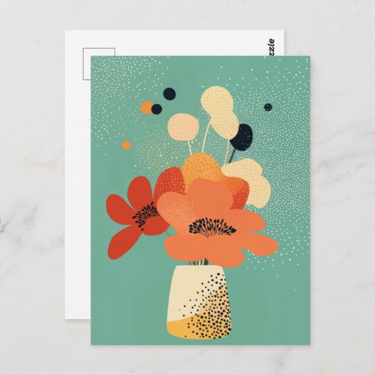 Dot Dot Blume #011 Postkarte (Vorne/Hinten)