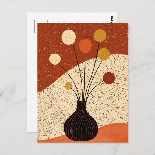 Dot Dot Blume #012 Postkarte (Vorne/Hinten)