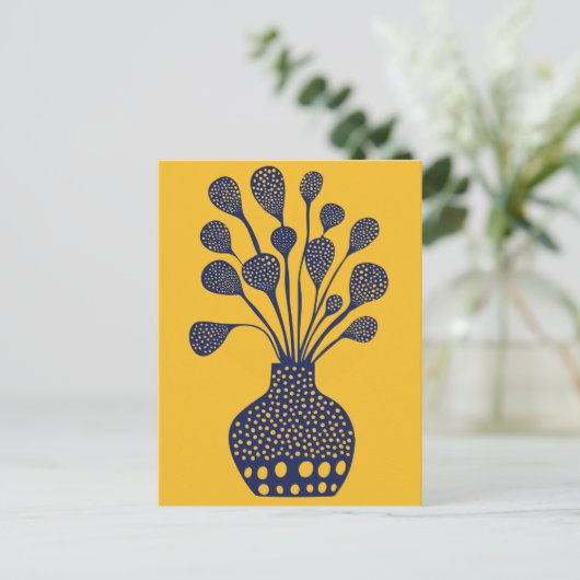 Dot Dot Blume #014 Postkarte (Stehend Vorderseite)