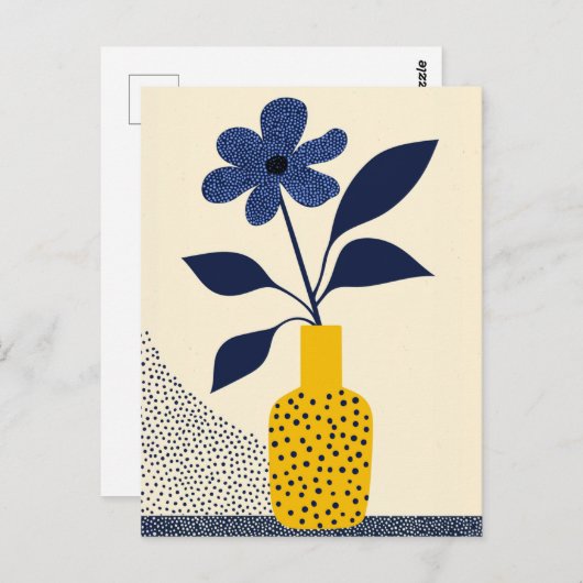 Dot Dot Blume #015 Postkarte (Vorne/Hinten)