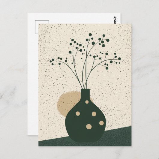 Dot Dot Blume #017 Postkarte (Vorne/Hinten)