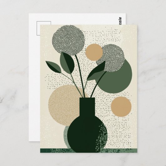 Dot Dot Blume #018 Postkarte (Vorne/Hinten)