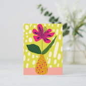 Dot Dot Blume #019 Postkarte (Stehend Vorderseite)