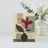 Dot Dot Blume #020 Postkarte (Stehend Vorderseite)