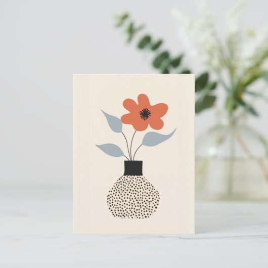 Dot Dot Blume #022 Postkarte (Stehend Vorderseite)