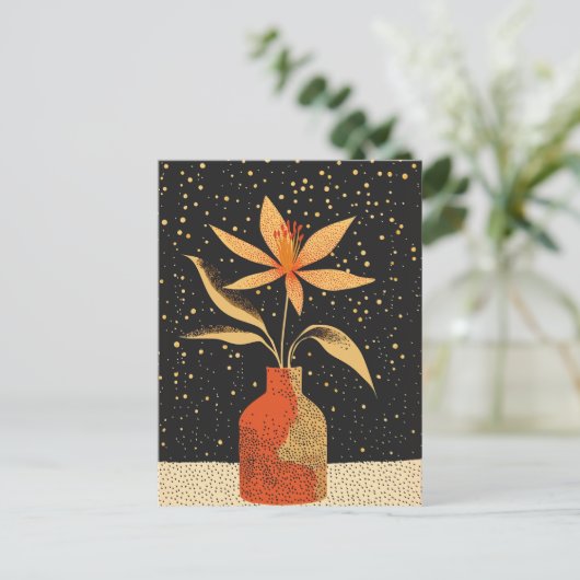 Dot Dot Blume #025 Postkarte (Stehend Vorderseite)