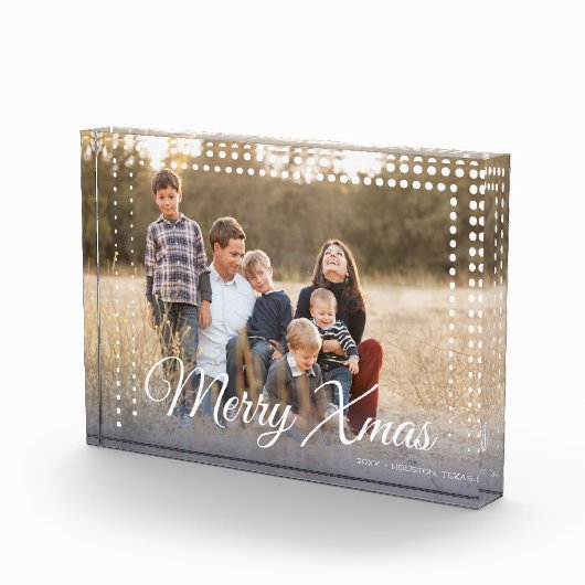 Dot Frame Merry Xmas Keepake Fotoblock (Rechts)