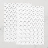 Dot, Grau Nickel Einladung (Vorne/Hinten)