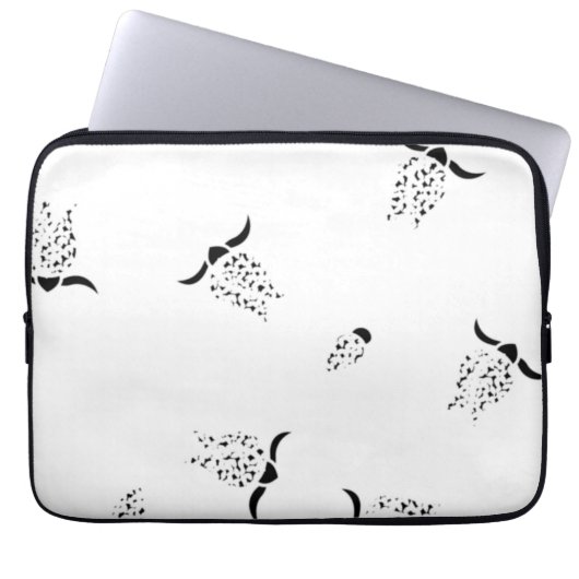 Dot, Grey Nickel Electronics Bag Laptopschutzhülle (Vorderseite)