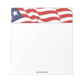 Dot Grid Independence Day American Flag Graphic Notizblock (Vorderseite)