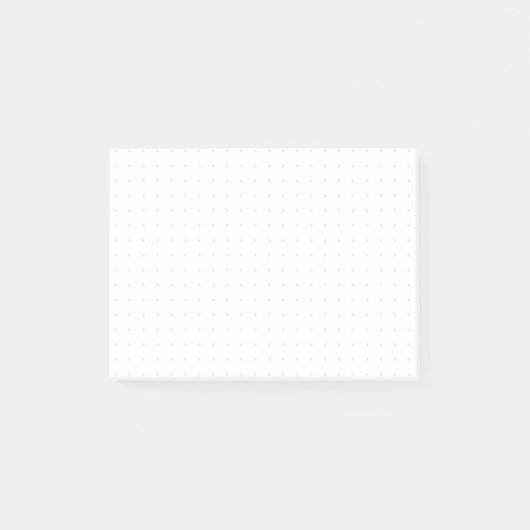 “Dot Grid” – Minimalist Dot Pattern (Black Dots) Post-it Klebezettel (Vorderseite)