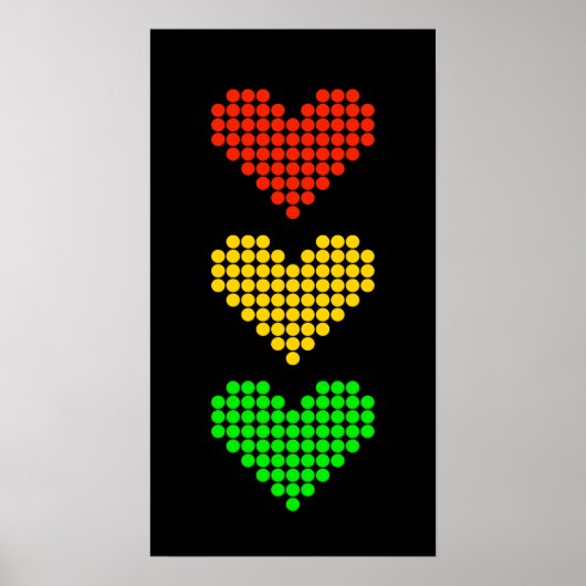 Dot Heart Stoplight Poster (Vorne)