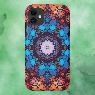 Dot Mandala Blue Red und Orange Case-Mate iPhone Hülle