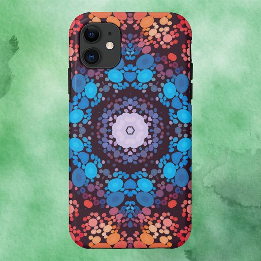 Dot Mandala Blue Red und Orange Case-Mate iPhone Hülle