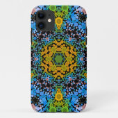 Dot Mandala Blume Blau Gelb und Grün Case-Mate iPhone Hülle (Rückseite)