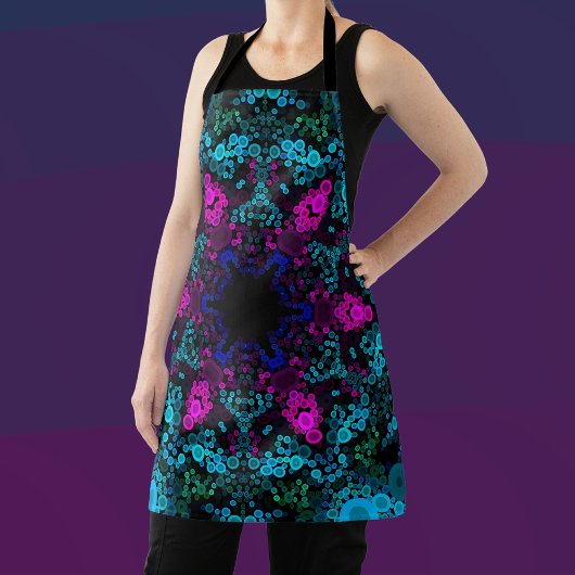 Dot Mandala Blume Blau Grün und Rosa Schürze