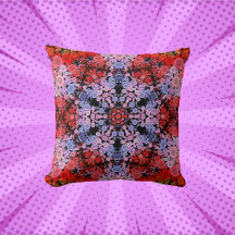 Dot Mandala Blume Blau Rot und Rosa