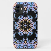Dot Mandala Blume Blau und Gelb Case-Mate iPhone Hülle (Rückseite)