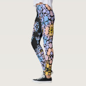 Dot Mandala Blume Blau und Gelb Leggings (Links)