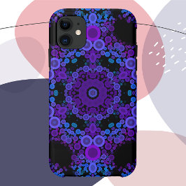 Dot Mandala Blume Blau und Lila Case-Mate iPhone Hülle