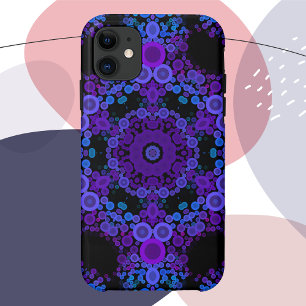 Dot Mandala Blume Blau und Lila Case-Mate iPhone Hülle
