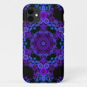 Dot Mandala Blume Blau und Lila Case-Mate iPhone Hülle (Rückseite)