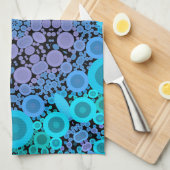 Dot Mandala Blume Blue Green und Lila Geschirrtuch (Viertel Falte)