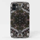 Dot Mandala Blume Braun und Weiß Case-Mate iPhone Hülle (Rückseite)