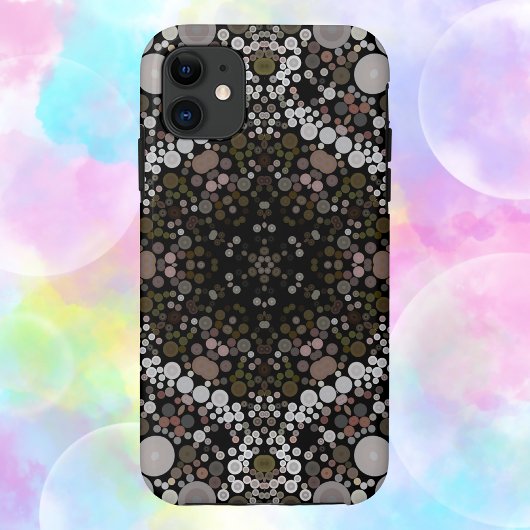 Dot Mandala Blume Braun und Weiß Case-Mate iPhone Hülle